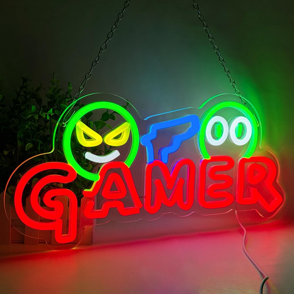 Party Games For Christmas - Gamer Neon Sign LED Wall Light