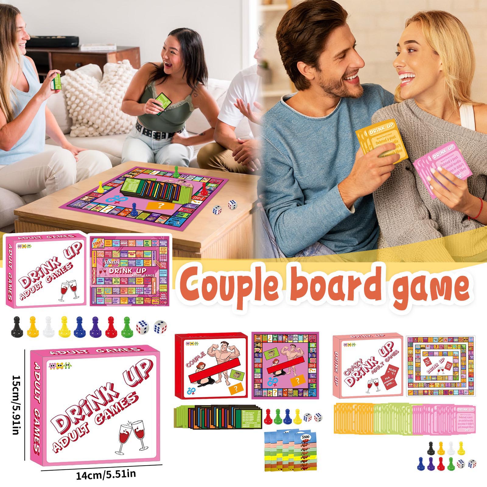 Play Friends Party Games - Couples' Desk Board Game Suitable for
