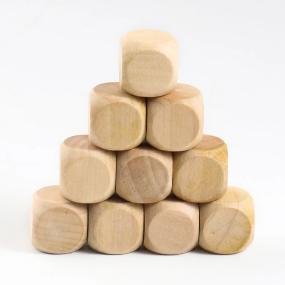 6pcs 20mm Blank Wooden Dice 6  - Party Games Gamecube review and price