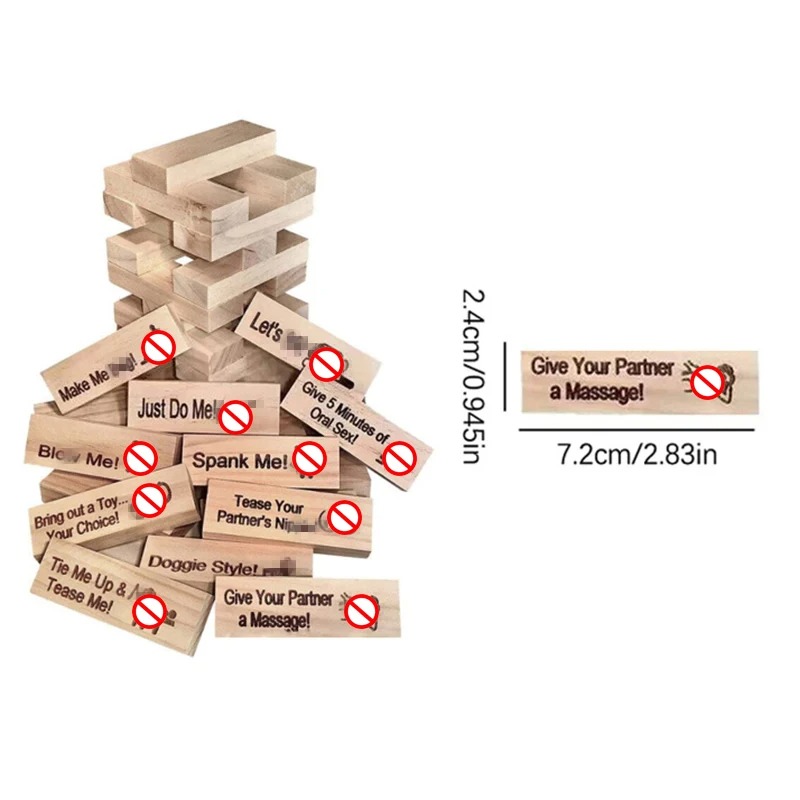 48 PCS Block Tower Game Couple - Party Games Ideas For Adults review and price