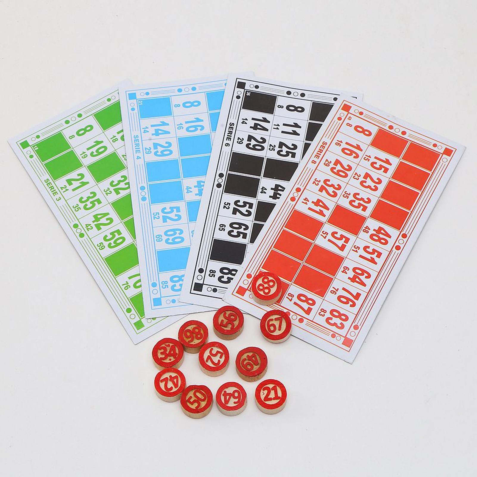 Bingo Card Game Wooden Funny E - Play Friends Party Games review and price