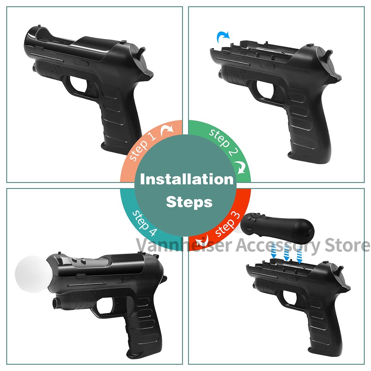 2PCS Somatosensory Handle Gun- - Party Games Playstation review and price