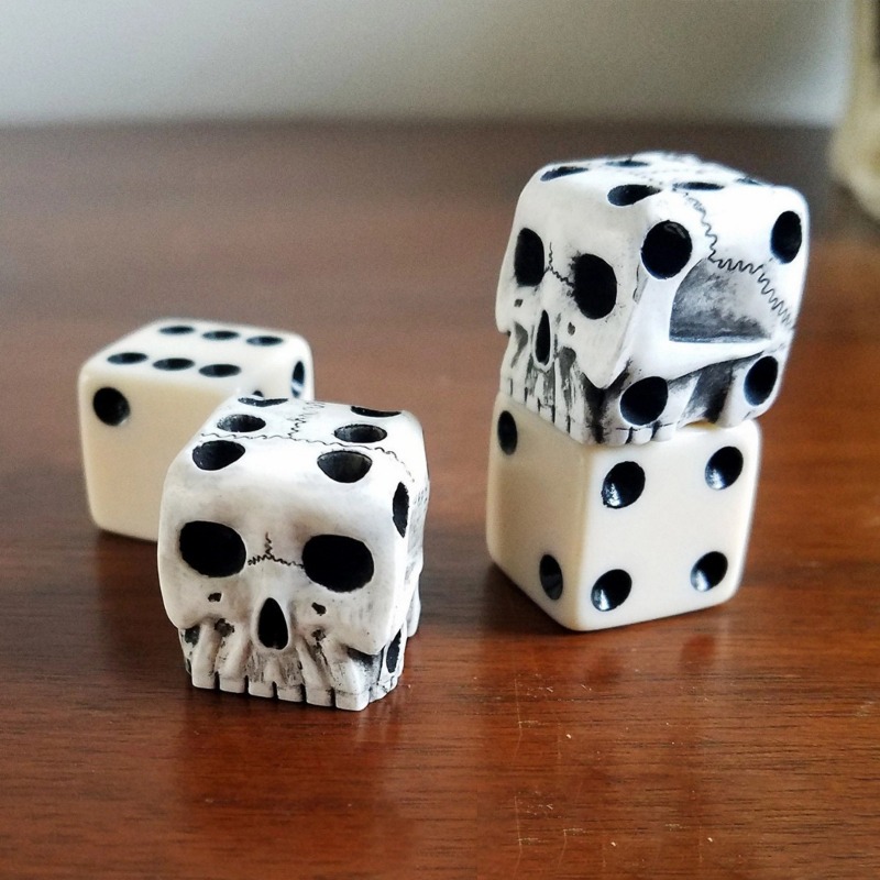 Halloween White Skull Resin Di - Party Games No Equipment review and price